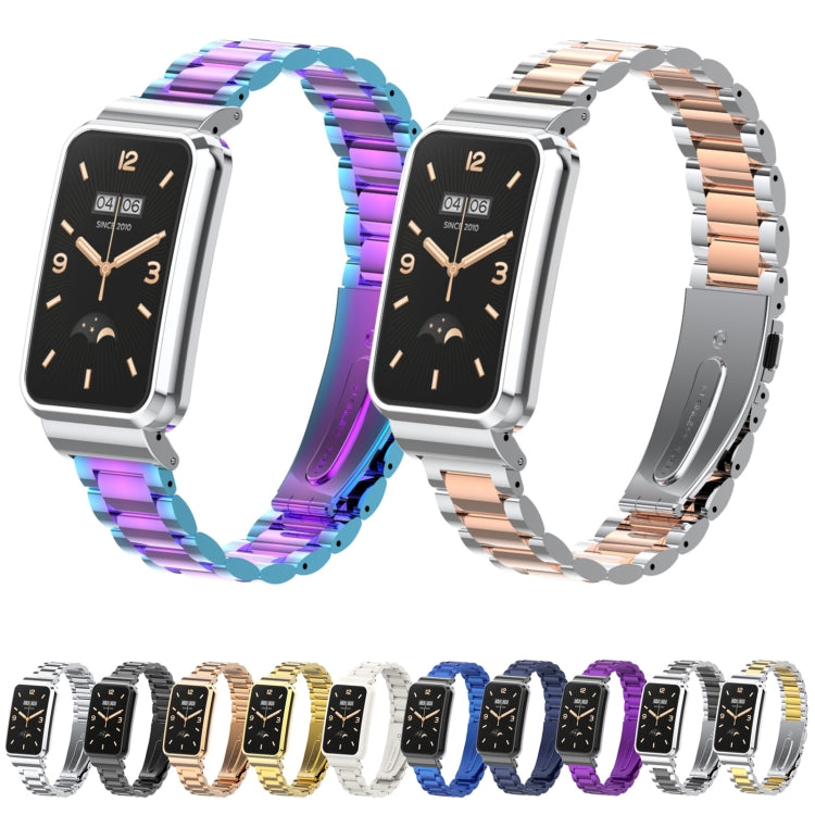 Three-Bead Metal Watch Band, For Xiaomi Mi Band 7 Pro