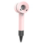 Light pink silicone hairdryer protective case with round vent opening and side control buttons.