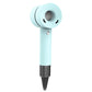 Light blue silicone hairdryer protective case with round vent opening and side control buttons.