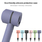 Lavender silicone hairdryer protective case, shown with matching color options.