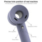 Lavender silicone protective case close-up with circular opening and button cutouts.