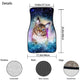 Universal car floor mat with galaxy pet print; non-slip texture and smooth edge