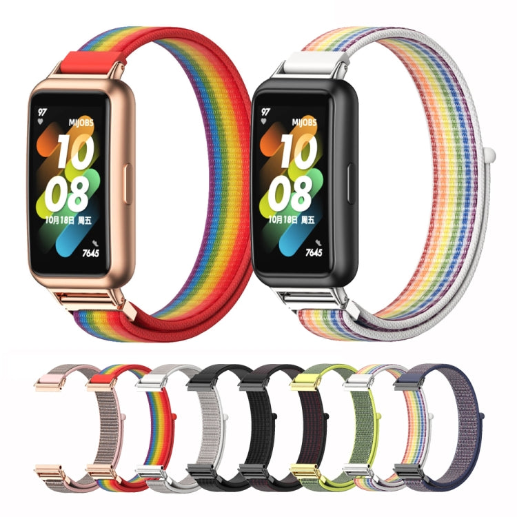 Mijobs Breathable Nylon Watch Band, For Huawei Band 7 / 7 NFC