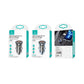 USAMS dual-port mini car charger retail box, transparent design, C32, black