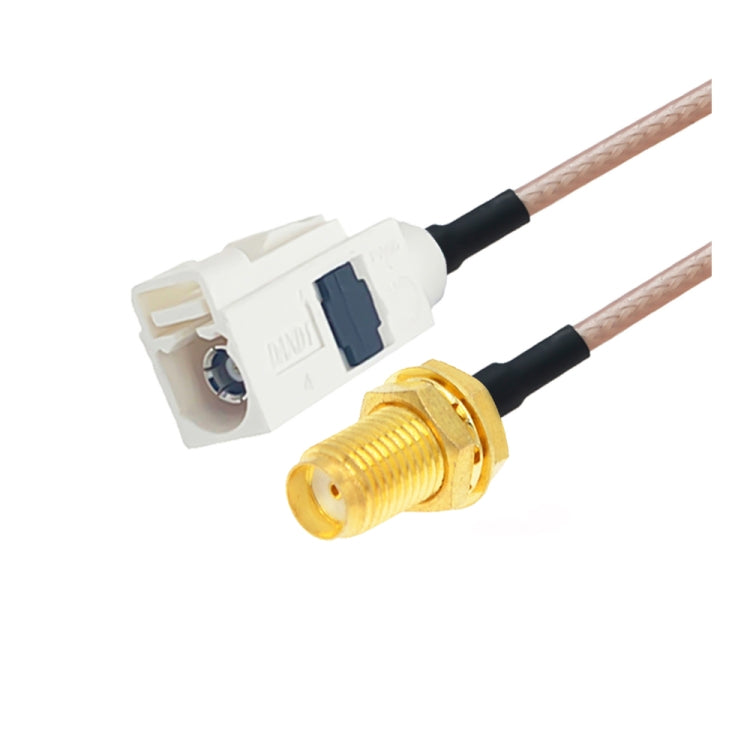 20cm RG316 coaxial antenna extension cable with SMA female to Fakra connector, white housing