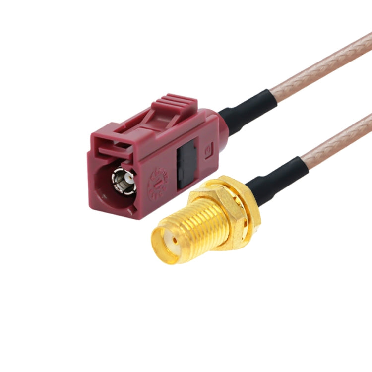 20cm RG316 coaxial antenna extension cable with SMA female to Fakra connector, red housing