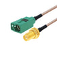 20cm RG316 coaxial antenna extension cable with SMA female to Fakra connector, green housing