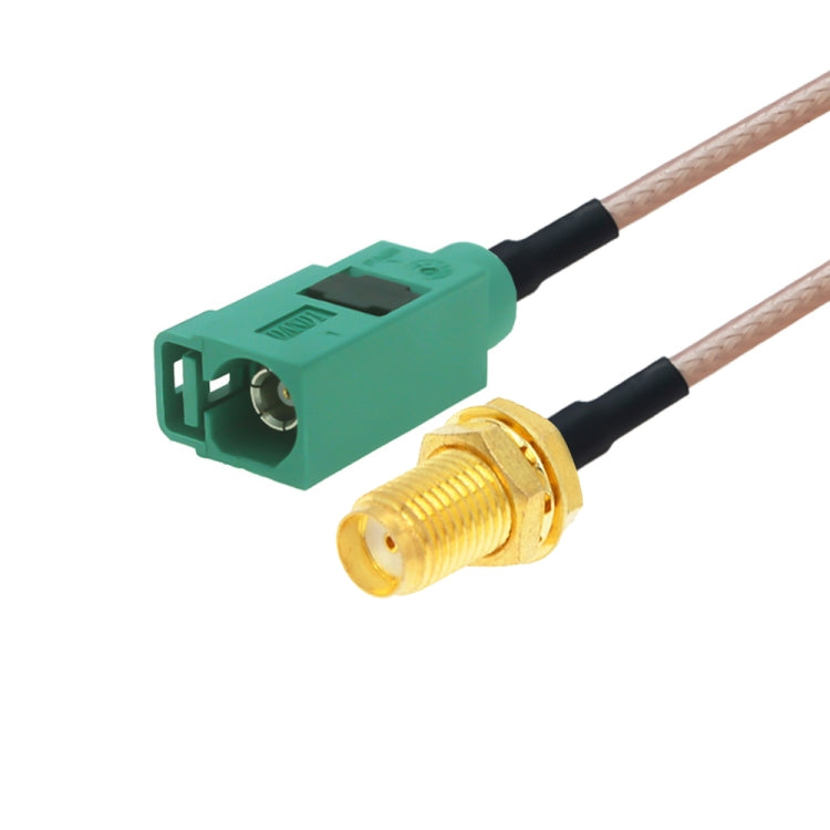 20cm RG316 coaxial antenna extension cable with SMA female to Fakra connector, green housing