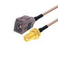 20cm RG316 coaxial antenna extension cable with SMA female to Fakra connector, brown housing