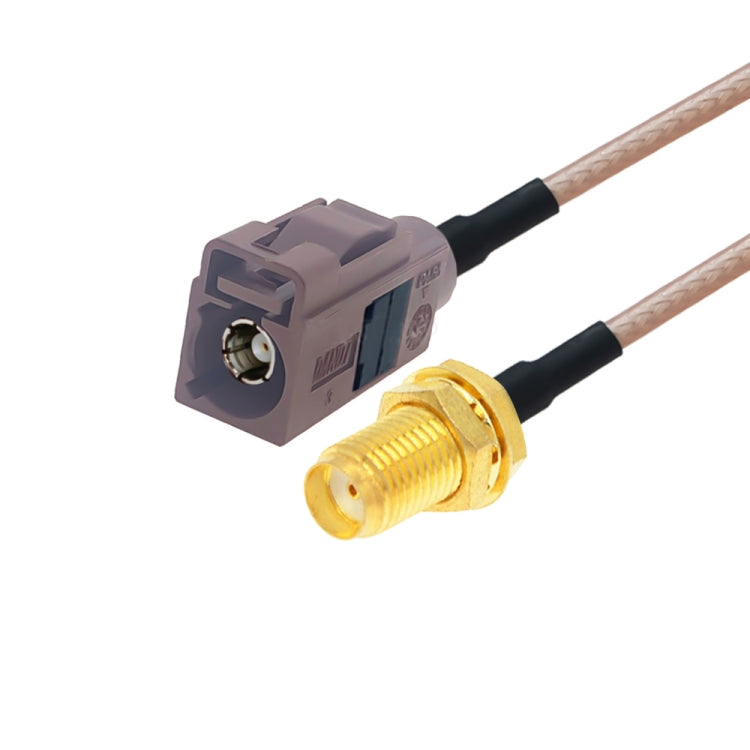 20cm RG316 coaxial antenna extension cable with SMA female to Fakra connector, brown housing