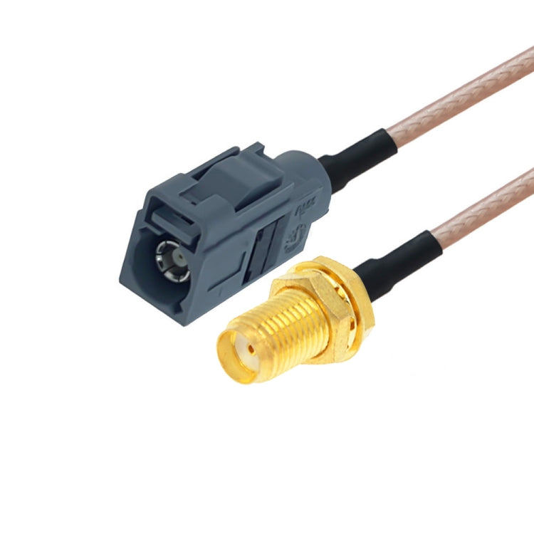 20cm RG316 coaxial antenna extension cable with SMA female to Fakra connector, dark blue housing