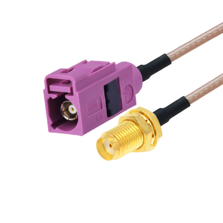 20cm RG316 coaxial antenna extension cable with SMA female to Fakra connector, purple housing