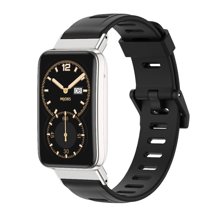 Mijobs Flat Hole TPU Watch Band, For Xiaomi Mi Band 7 Pro