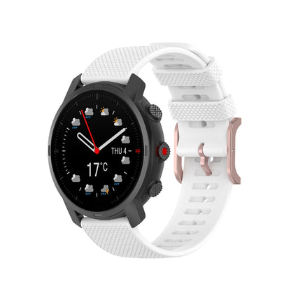 Rose Gold Square Buckle Silicone Watch Band, For Coros Apex 46mm / Apex Pro