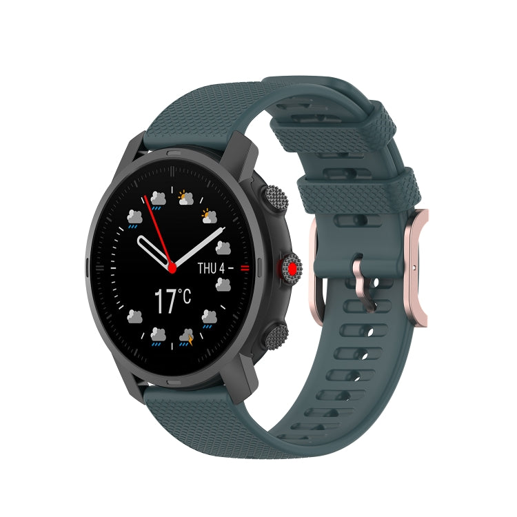 Rose Gold Square Buckle Silicone Watch Band, For Coros Apex 46mm / Apex Pro