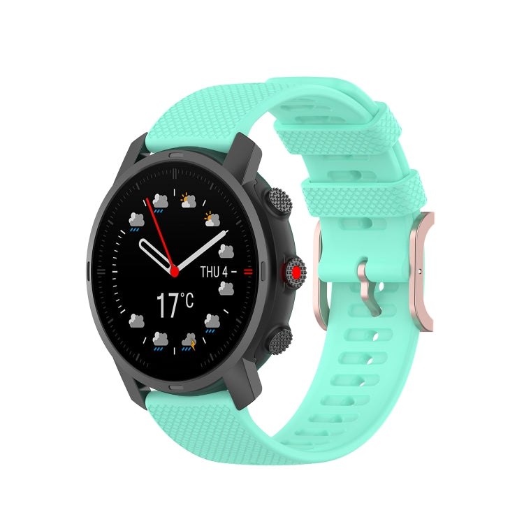 Rose Gold Square Buckle Silicone Watch Band, For Coros Apex 46mm / Apex Pro