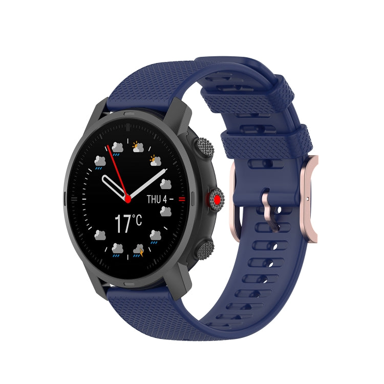 Rose Gold Square Buckle Silicone Watch Band, For Coros Apex 46mm / Apex Pro