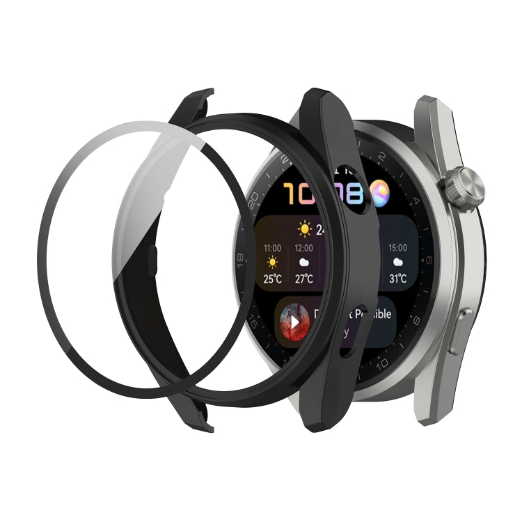 PC + Tempered Glass Integrated Protective Watch Case, For Huawei Watch3 Pro New