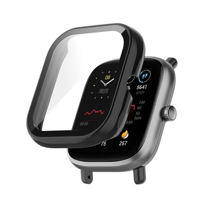 PC tempered glass watch case cover with black frame for fitness smartwatch
