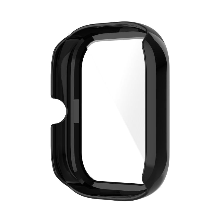 Clear PC tempered glass watch case cover with dark protective frame