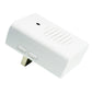 White smart doorbell receiver unit with speaker grille and button controls