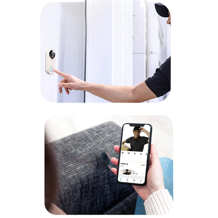 Smart doorbell being installed and viewed on a phone app