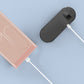 Smart doorbell rear panel with ports and connected charging cables