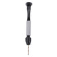 Precision pin vise hand drill with dark handle and metal drill bit