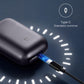 Electric shaver with Type-C charging port and connected dark cable