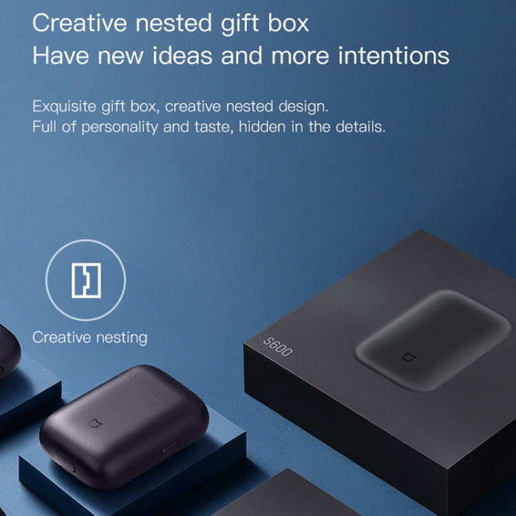 Electric shaver in nested gift box packaging with compact rounded shaver