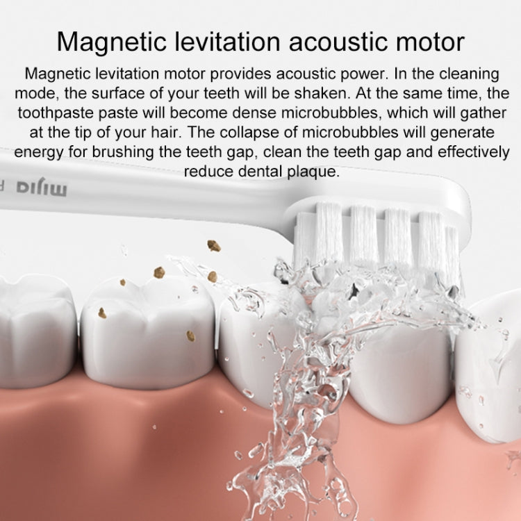 Electric toothbrush brush head cleaning with foam over model teeth