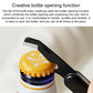 Black foldable mini knife bottle opener tip