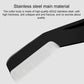 Black foldable mini knife with exposed stainless blade edge