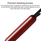 Red foldable mini knife showing inner metal blade
