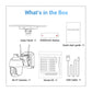 Camera kit contents diagram: solar panel, battery, 4G IP camera, quick guide, cables