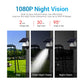 ESCAM solar security camera with infrared night-vision lighting for low-light coverage