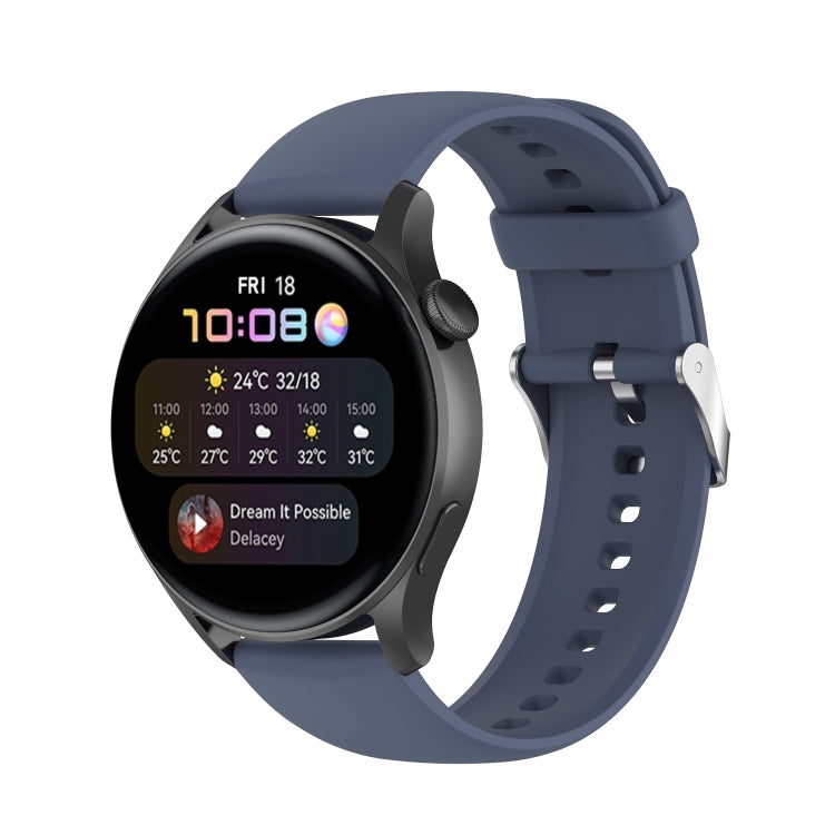 Solid Color Soft Silicone Watch Band, For Huawei Watch3 Pro New