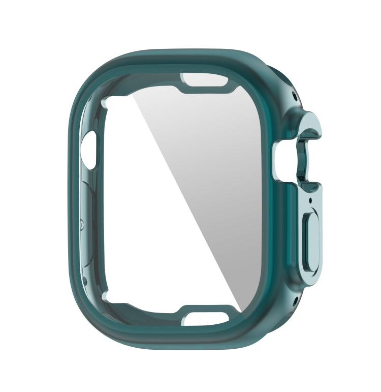 TPU watch case for 49mm Apple Watch, dark cyan protective cover with strap cutout