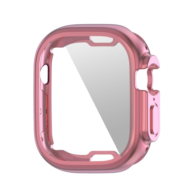 TPU watch case for 49mm Apple Watch, pink protective cover with strap cutout