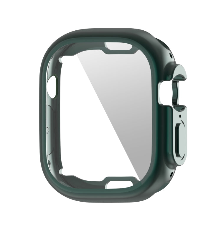 TPU watch case for 49mm Apple Watch, dark green protective cover with strap cutout