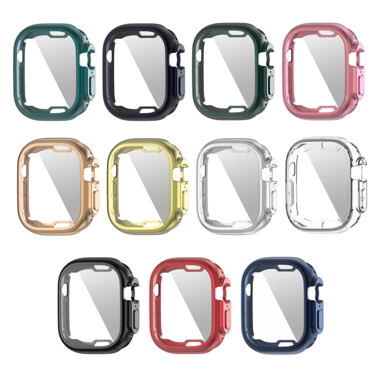 TPU watch case set for 49mm Ultra, multiple colored frames including teal, black, pink, gold
