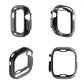 Black TPU watch case for 49mm Ultra, protective frame with side buttons and cutouts