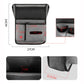 Black hanging console storage bag with mesh top pocket and front organizer compartments