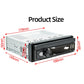 Car MP5 player dimensions diagram with retractable screen housing