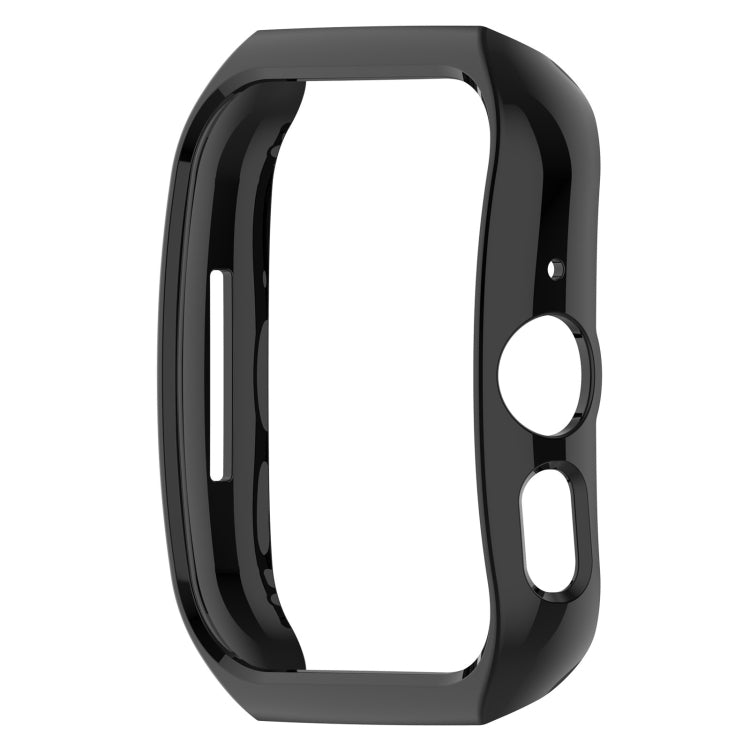 Black protective watch case frame with cutouts for buttons and speaker, for OPPO Watch.