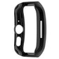Black protective watch case frame with oval side cutouts, for OPPO Watch.