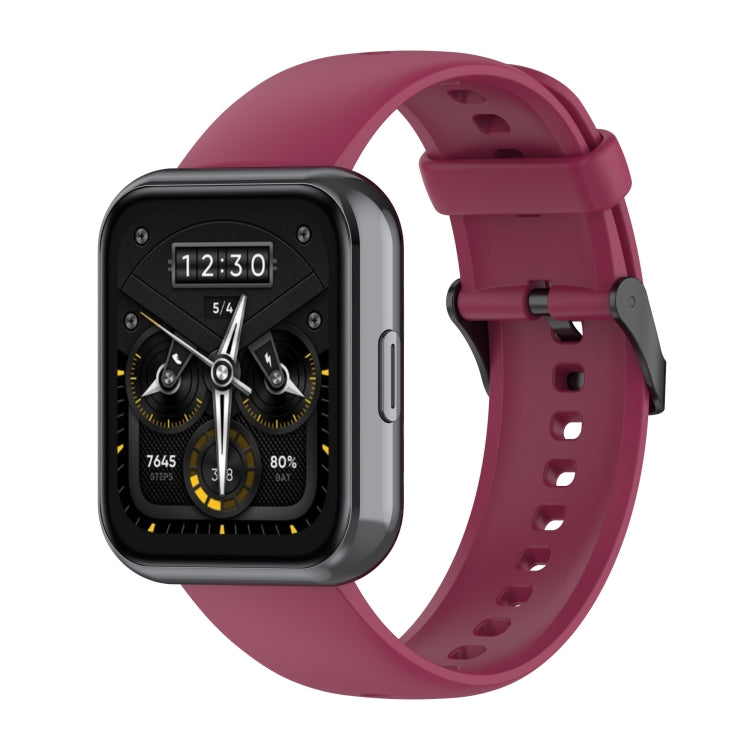 Solid Color Soft Silicone Watch Band, For Realme Watch 3
