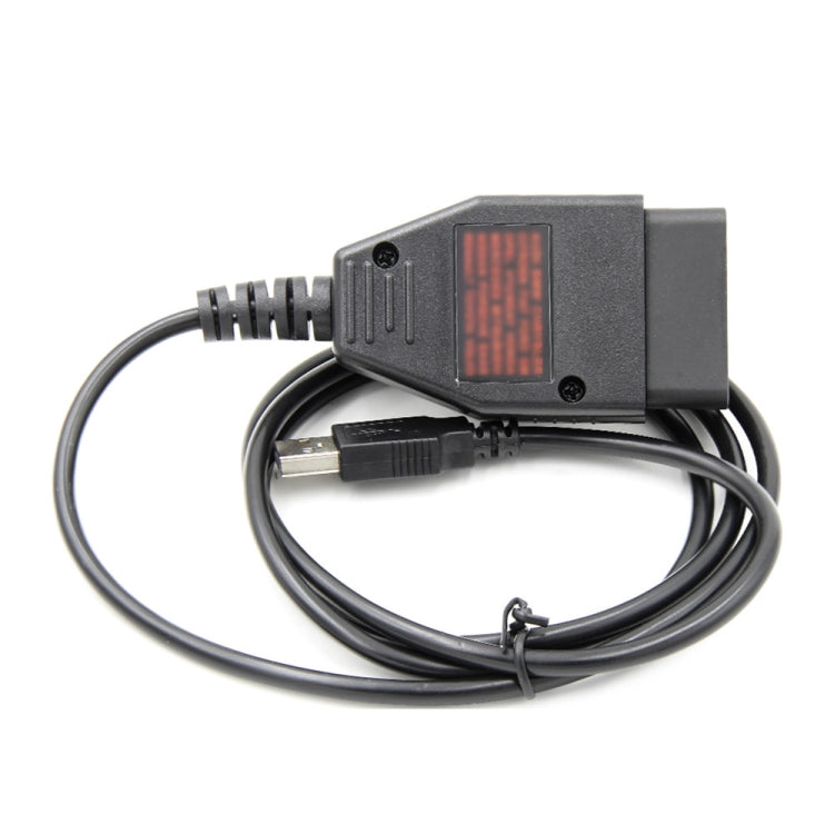 Auto flasher programmer interface cable with compact module and multi-pin connector