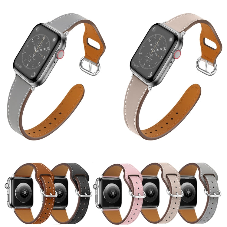 Assorted leather Apple Watch bands set in multiple colors, each with silver buckle