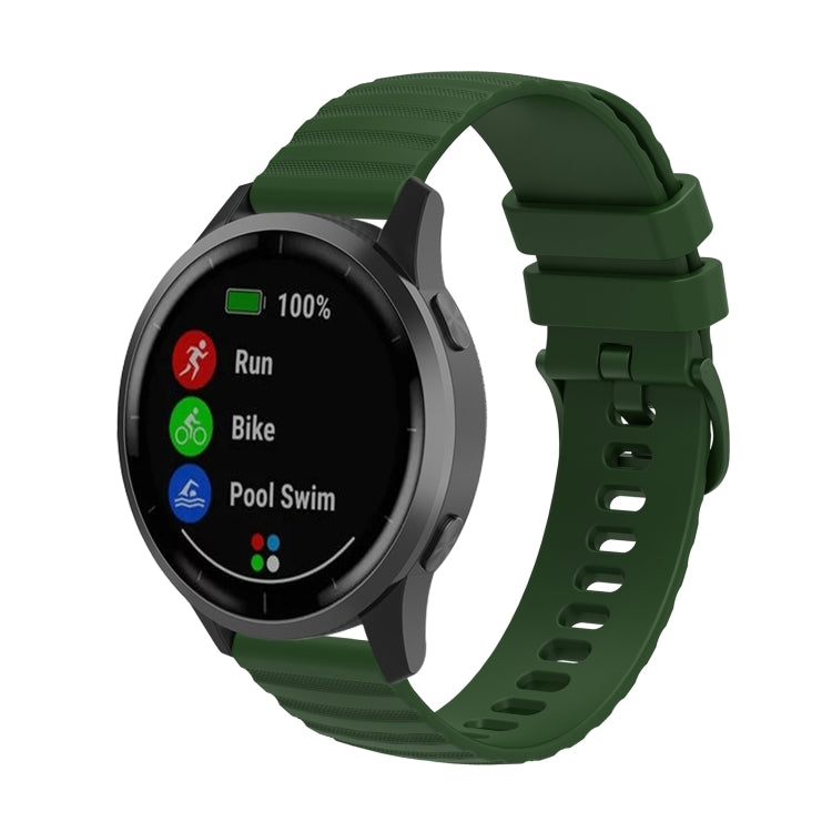 Universal Wave Pockmark Texture Silicone Watch Band, 20mm, 22mm